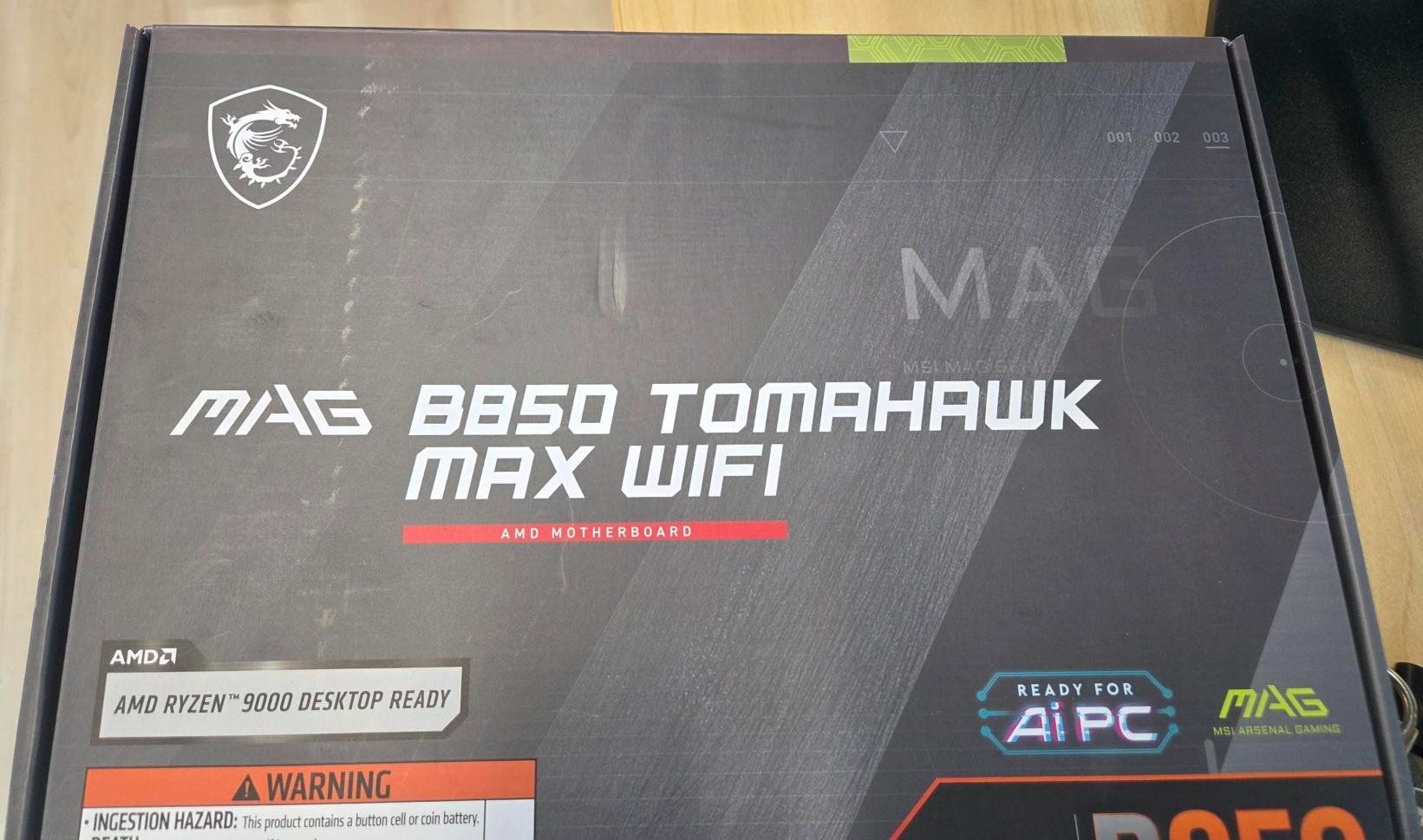 MSI PC: AM5 MSI MAG B850 TOMAHAWK MAX WIFI – Nuovo e nell'imballaggio originale da Gossau ZH venduto da OrderflowAG