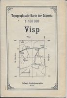 Topographische Karte (Dufour) VISP 1910 (Hochformat)