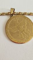 Beau pendentif acier "Protection) avec chaîne 50cm