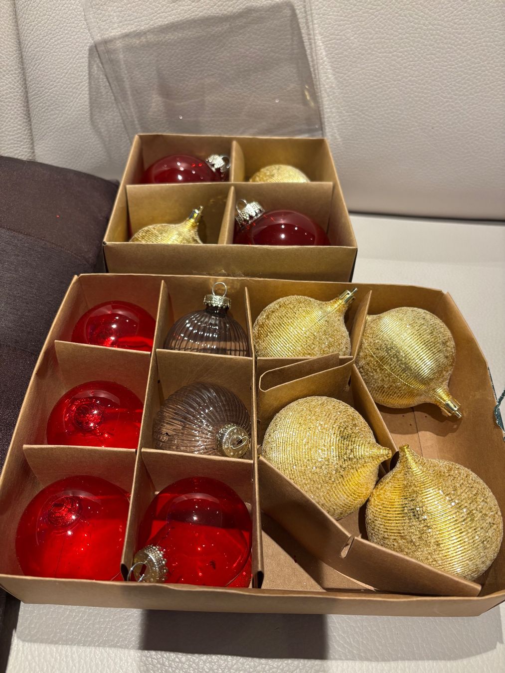 Tutte le decorazioni: Christbaumkugeln rot/gold/durchsichtig – Nuovo e nell'imballaggio originale da Wald AR venduto da bertli00