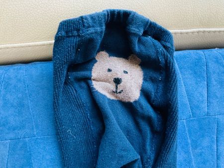 Collant bleu marine Baby Gap, ours brun, taille 4-5 ans chou