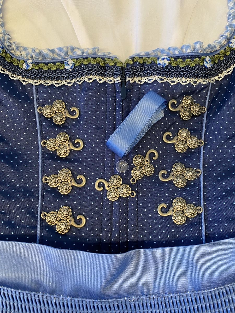 Krüger Vestiti: Krüger Dirndl Tracht, blau, Gr. 34 – Nuovo (secondo la descrizione) da Zumikon venduto da leskel 3