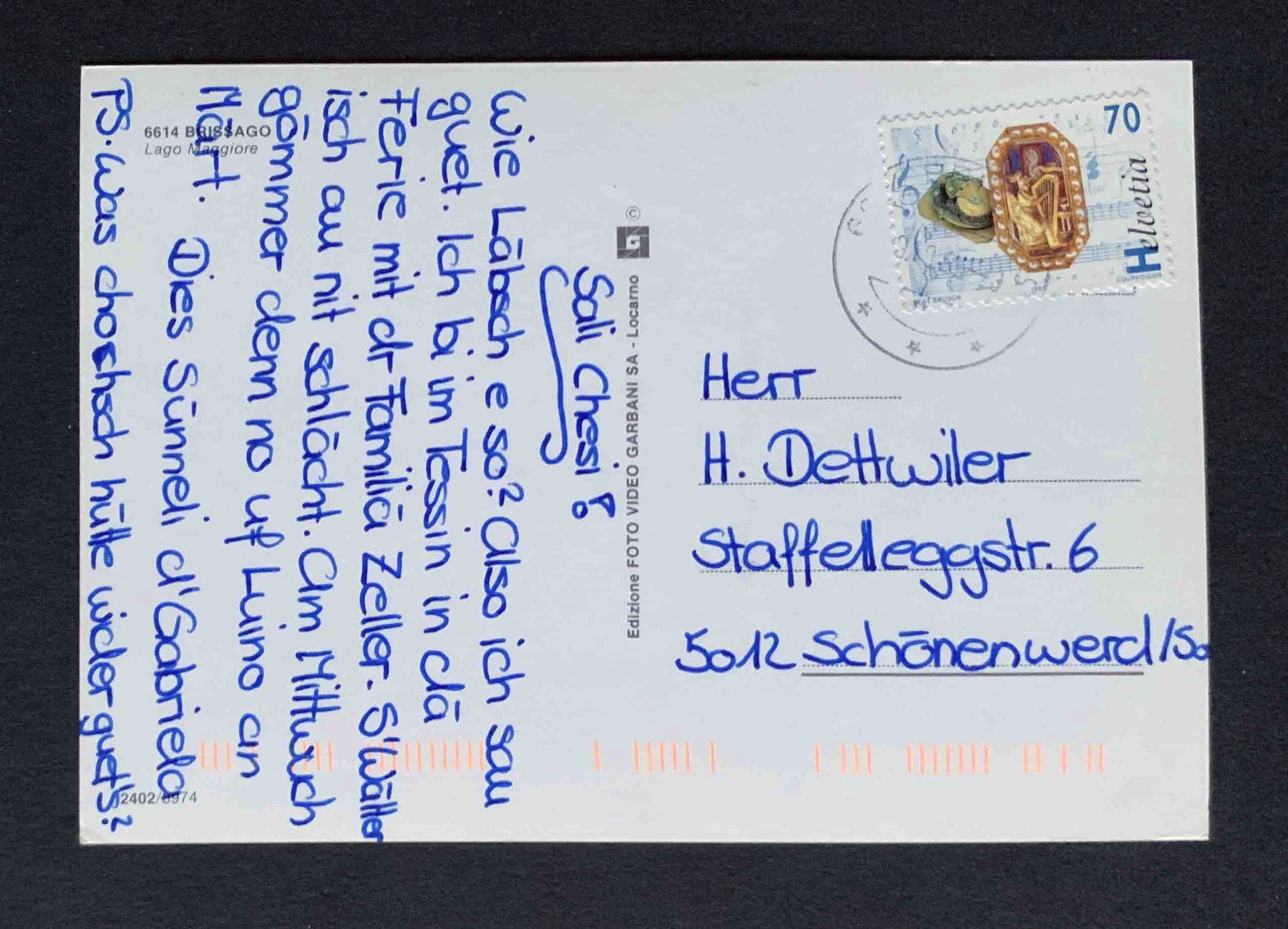 Cartoline postali: AK BRISSAGO Lago Maggiore – Usato da Goldau venduto da artelier1 1