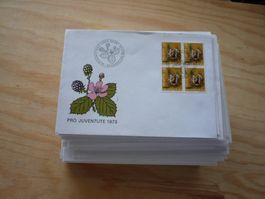 85 FDC Couverts, mit PJ/Pro Patria/davon 1 FDC Liechtenstein