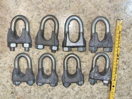 Seilklemmen stark (Drahtseil bis d27mm), 8Stk