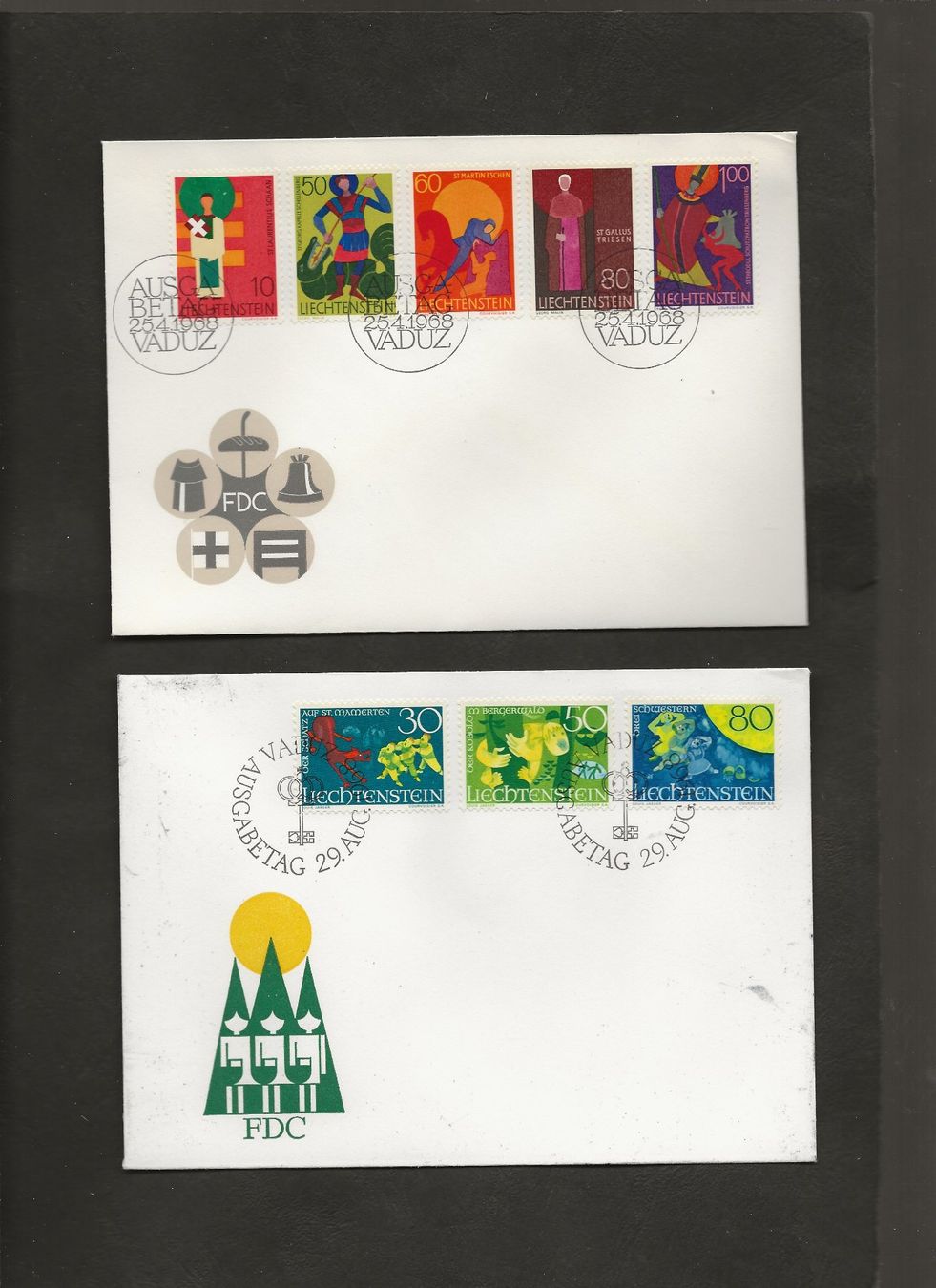 Tutti i francobolli: 16 FDC Liechtenstein 1965 bis 1974 – Usato da Au ZH venduto da xelagreb01 3
