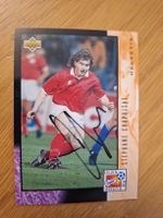 signierte Sammelkarte WM 1994 Stephane Chapuisat Autogramm