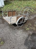 Anhänger für Fahrrad, Ladefläche Holz, Metallrahmen, gebrauc