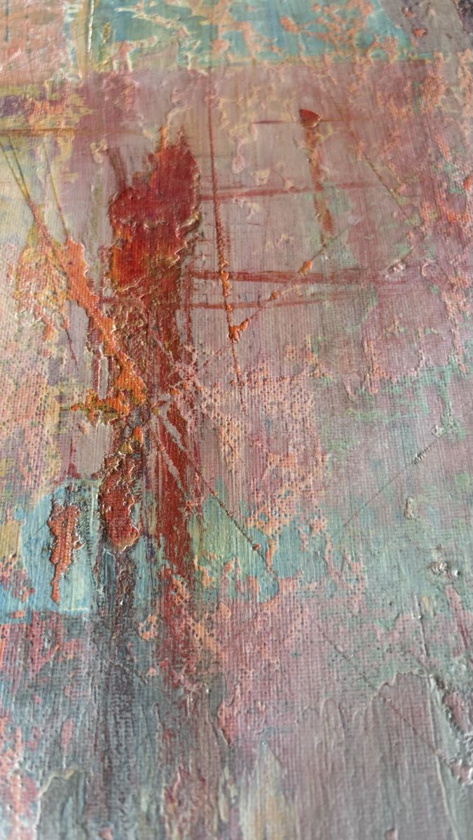 Dipinti: Orginal abstraktes Acrylbild, 60x50 cm, hell/bunt – Nuovo e nell'imballaggio originale da Kirchlindach venduto da GeibKeller 6