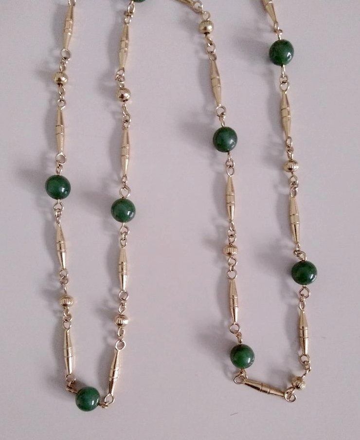 Catenine: Goldfarbige Halskette Jade – Nuovo (secondo la descrizione) da Basel venduto da Palmenland