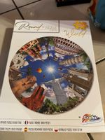 Puzzle rond 1000 pièces World voyage bâtiments tbe