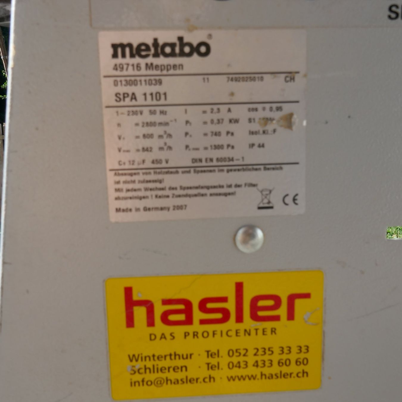 Alle Maschinen: Metabo Absauganlage – Gebraucht aus walzenhausen von niekmota 2