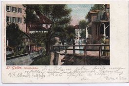 ST. GALLEN Moosbrücke, Irrläufer Kappel 1903