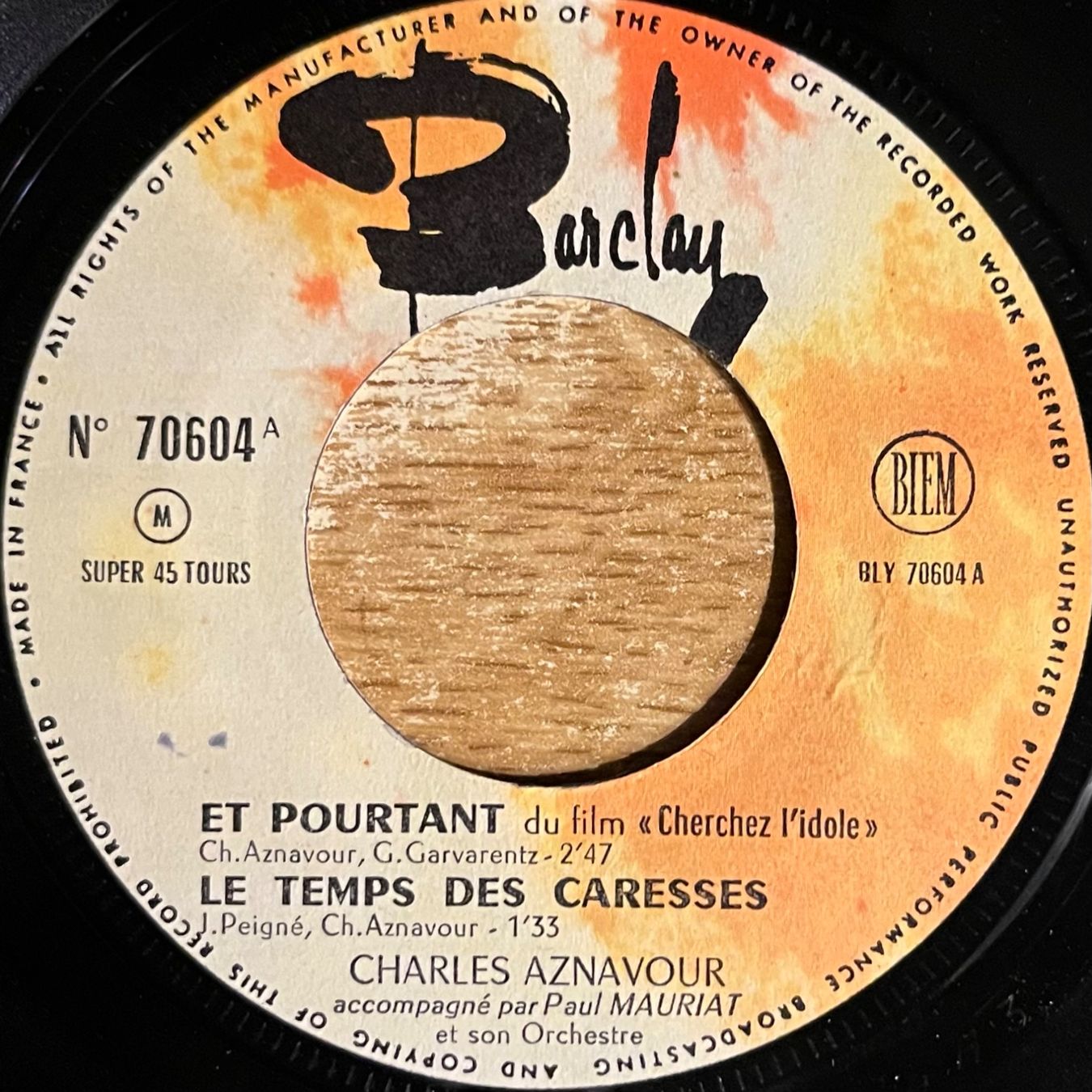 Dischi in vinile: CHARLES AZNAVOUR - ET POURTANT – Usato da Bussigny venduto da vinyl-pas-cher 2