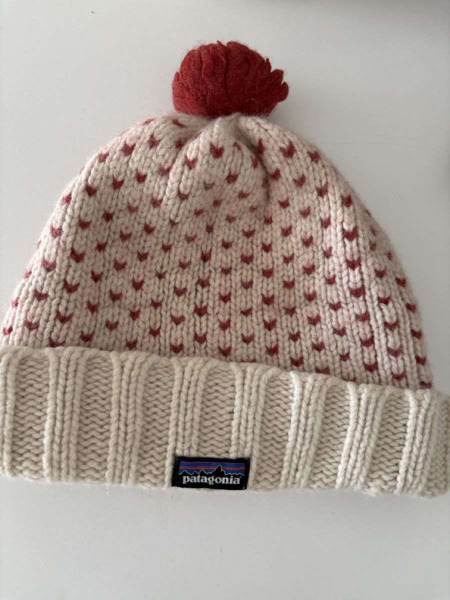 Patagonia Copricapi, berretti & cappellini: Patagonia Pom Hat Beanie Wool Blend Red White Pattern – Usato da Zürich venduto da muz_5h6k