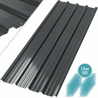 KESSER 12x Profilblech Anthrazit