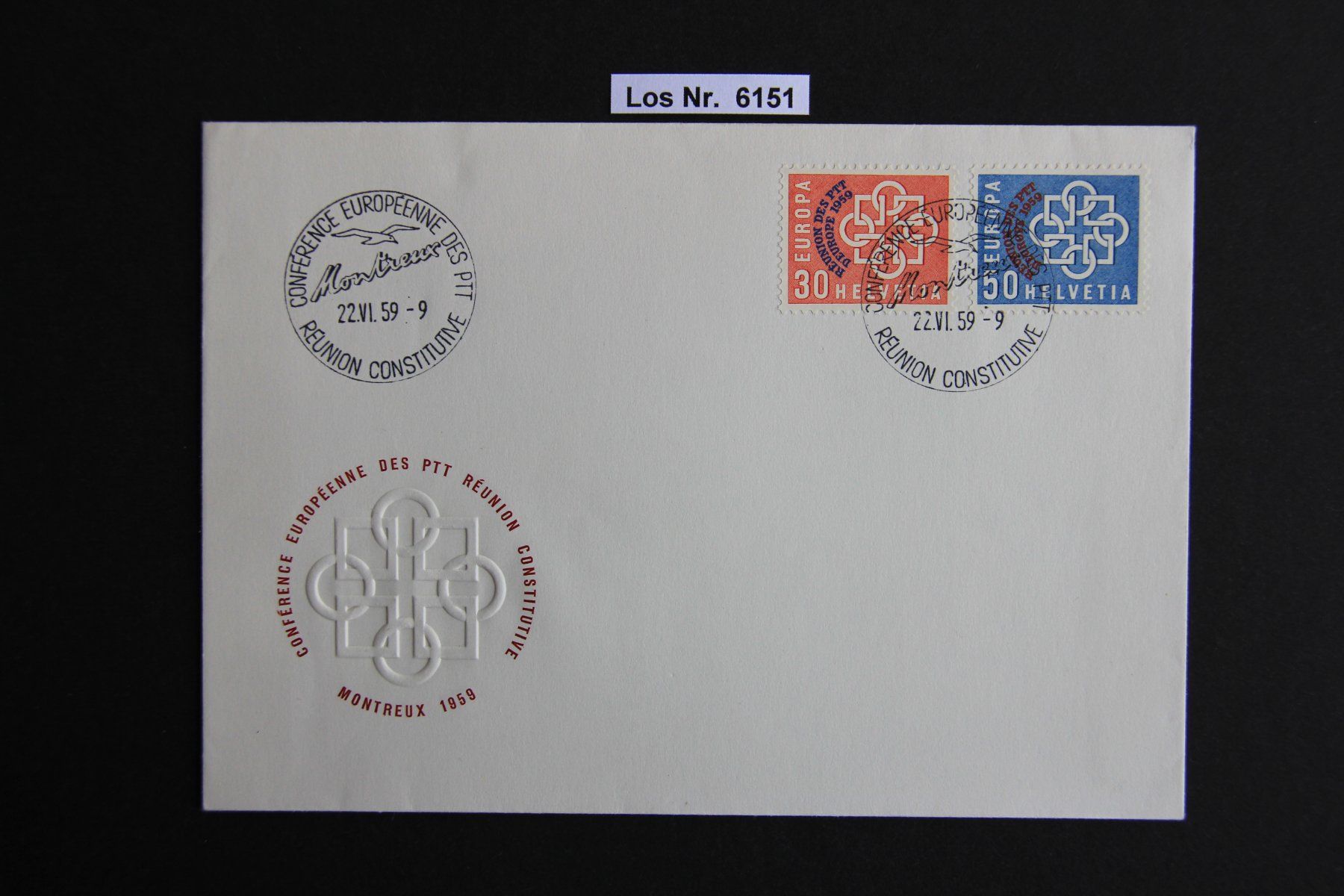 Tutti i francobolli: CH Brief mit Sonderstempel 1959                     Los 6151 – Usato da Volken venduto da jukon65