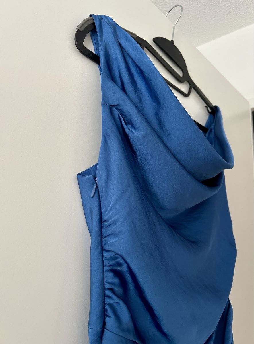 Abercrombie Vestiti: Edles Abendkleid, Satin, blau, Gr. S – Nuovo (secondo la descrizione) da Spiez venduto da gerybe 1