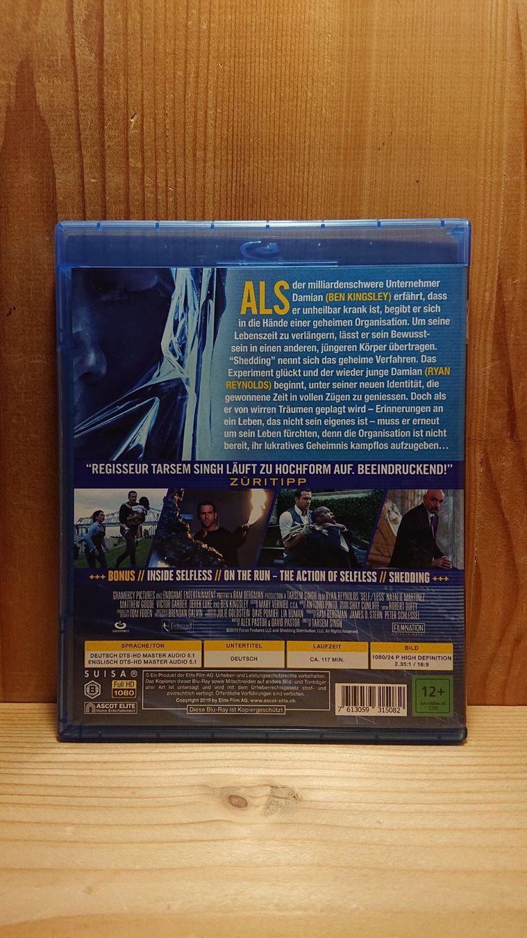 Alle DVDs: SELF LESS der Fremde in mir Blu-Ray mit Ryan Reynolds – Gebraucht aus Wilderswil von Exebub 1