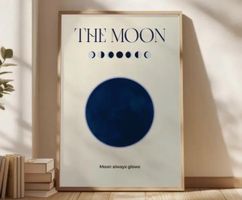 Mond Poster Leinwandbild 40x60cm NEU (Rahmenlos)