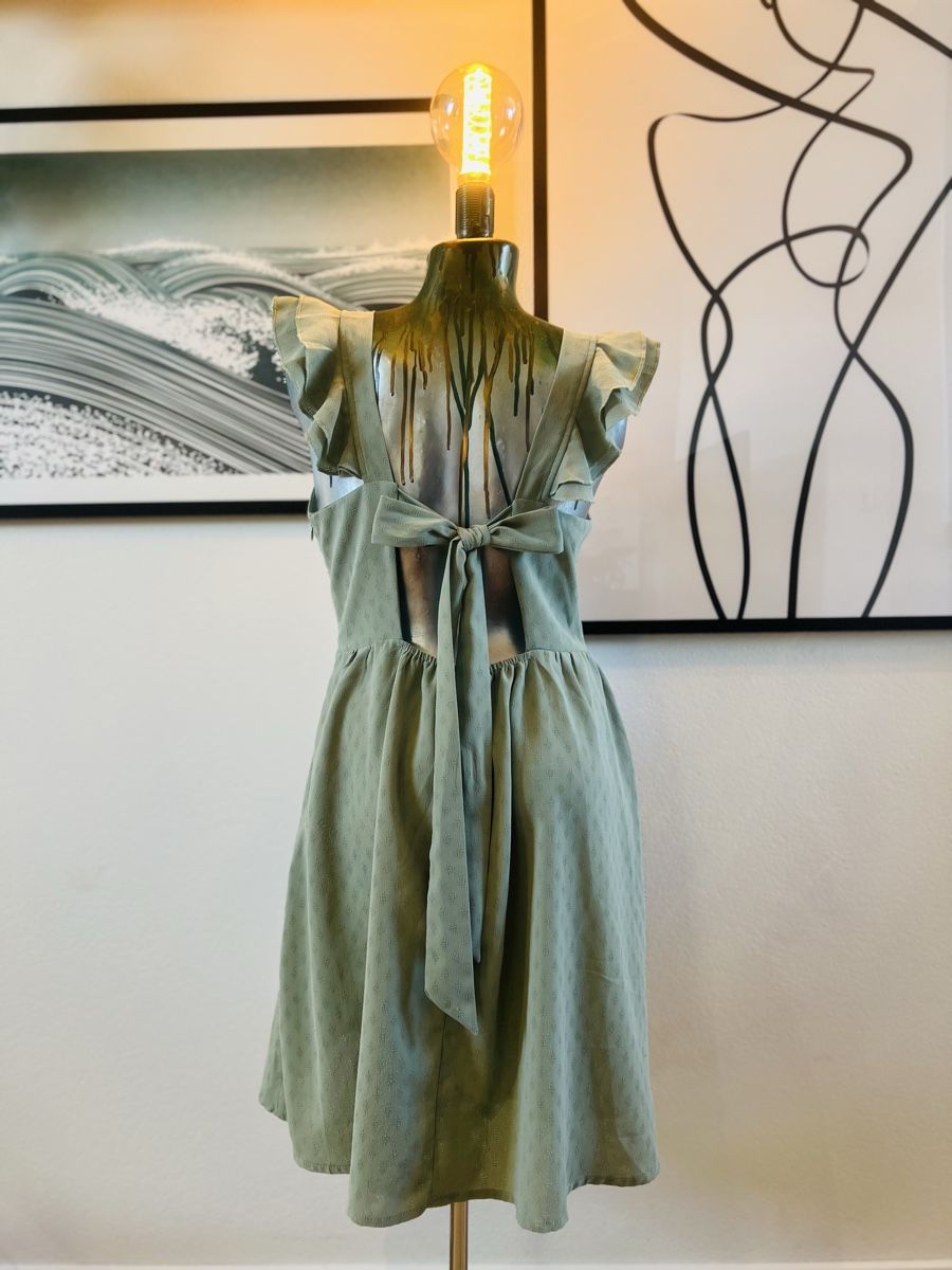 Shein Kleider: Sommerkleid grün mit Rüschen Gr. 36 – Neu (gemäss Beschreibung) aus Murten von Rebelle_en_Style 1