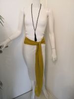 🤩BOHO-CHIC CHIFFON-GüRTEL SENF NEU