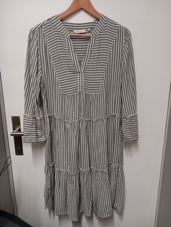 Luftiges Kleid Tom Tailor Gr.38 oliv/weiss
