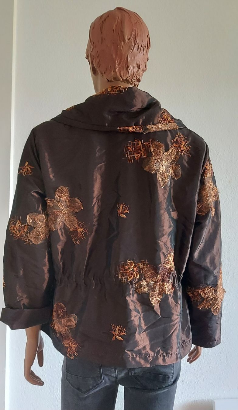 Giacche: Brauner Blazer mit Blumenprint Gr. XL – Nuovo e nell'imballaggio originale da Basel venduto da Mazzo84 1