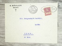 TR20 Enveloppe + Timbre Suisse 1924