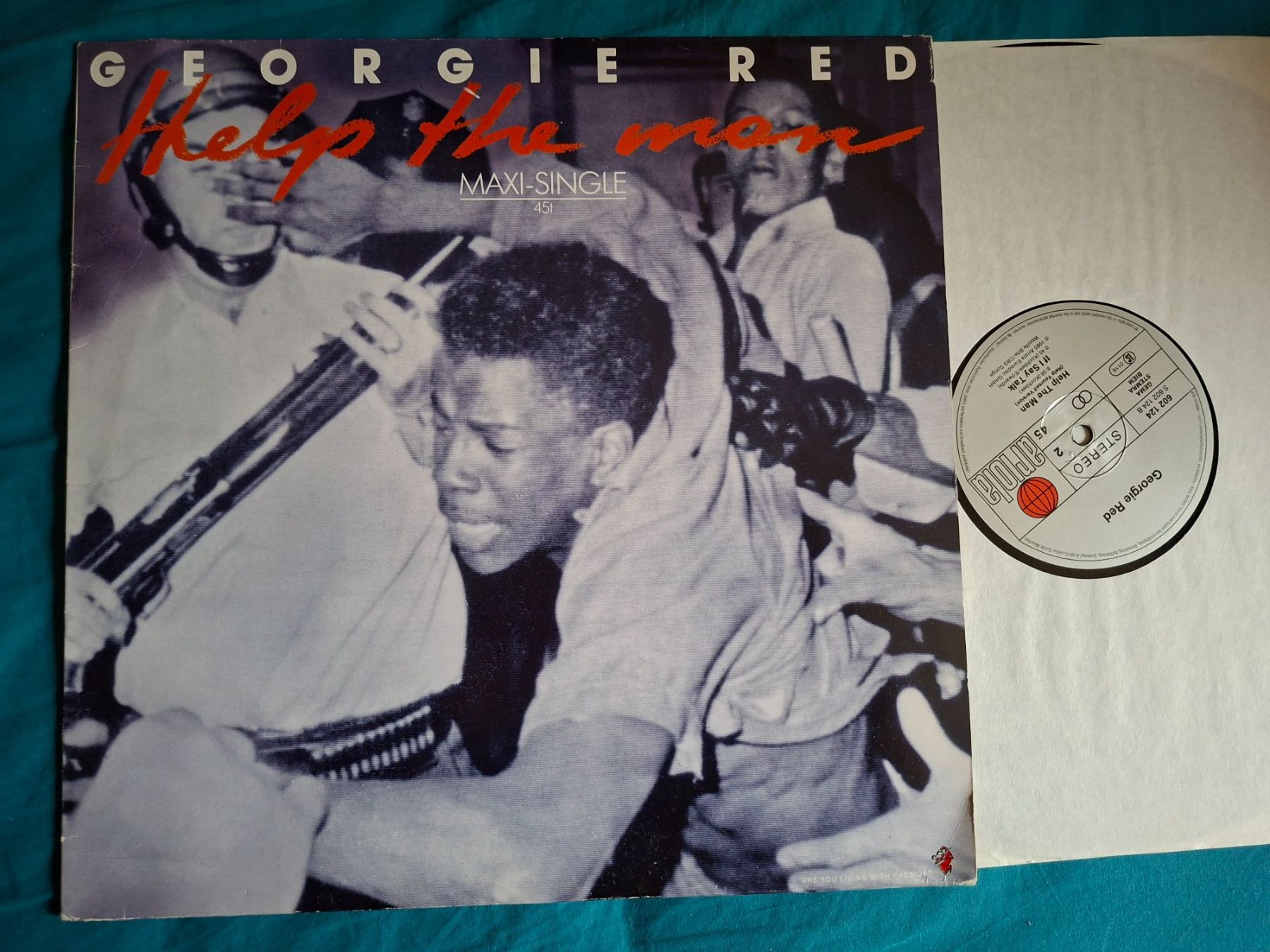 Schallplatten: Maxi-Single Georgie Red Help The Man 1989 Ariola 12" – Gebraucht aus Burg AG von ..machine_rec..