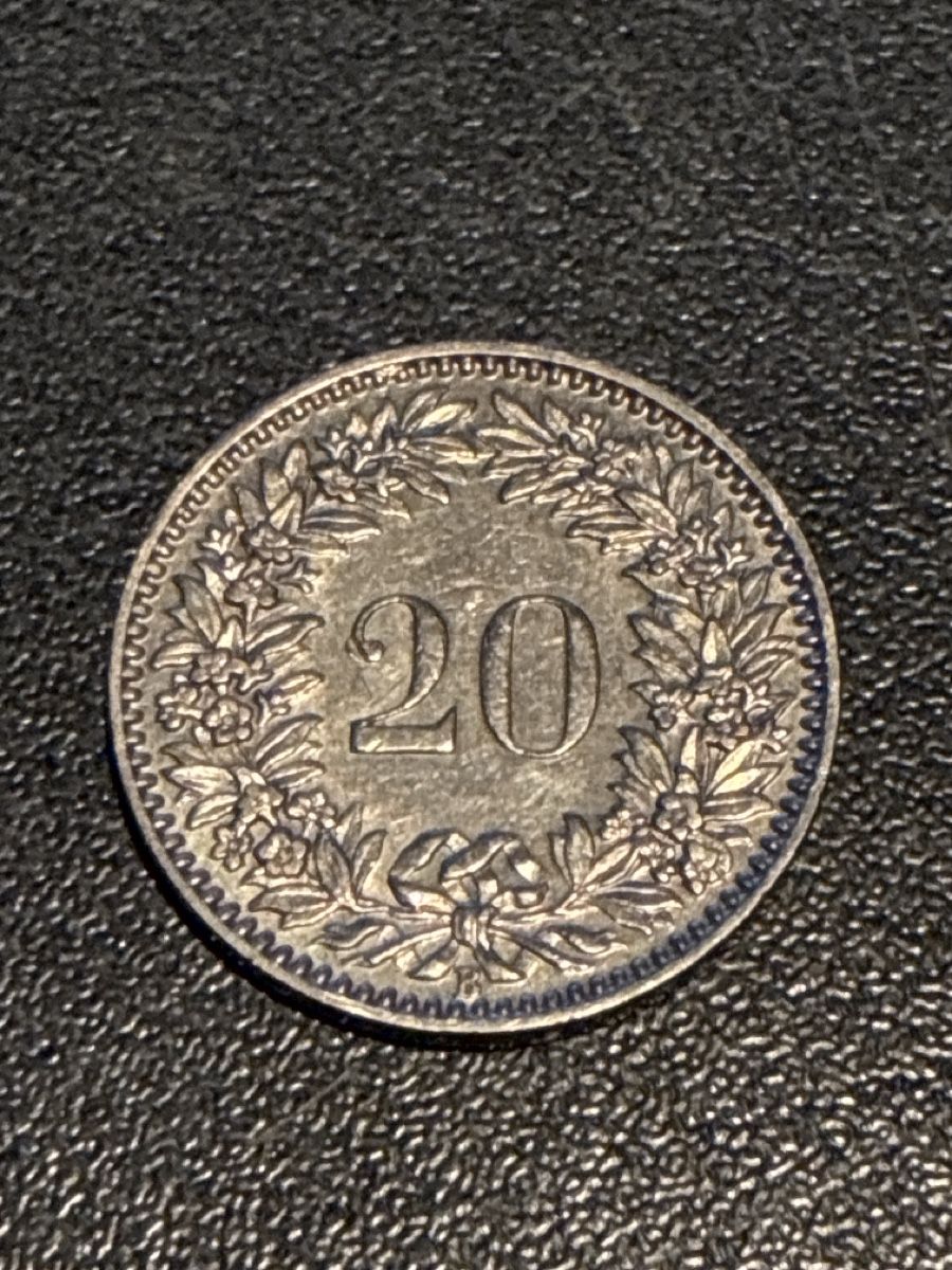 Tutti le monete: Nr. 59: 20 Rappen, schweizer Franken, 1936 – Usato da Burgdorf venduto da Yakari5165 1
