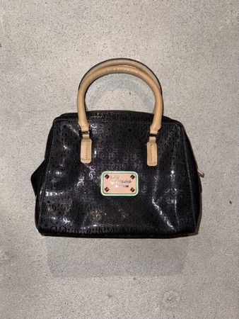 vintage guess bag black monogram 