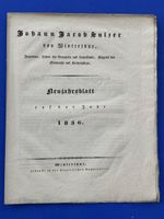 Johann Jacob Sulzer. Neujahrsblatt auf das Jahr 1836