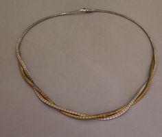 Kette 925 Silber, teilvergoldet um 1975