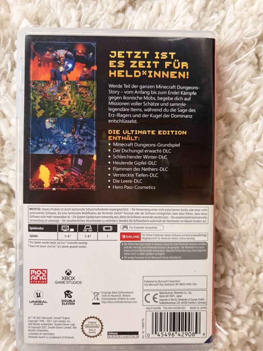 Giochi: Minecraft Dungeons Nintendo Switch Spiel – Nuovo (secondo la descrizione) da Widen venduto da Dave18. 1