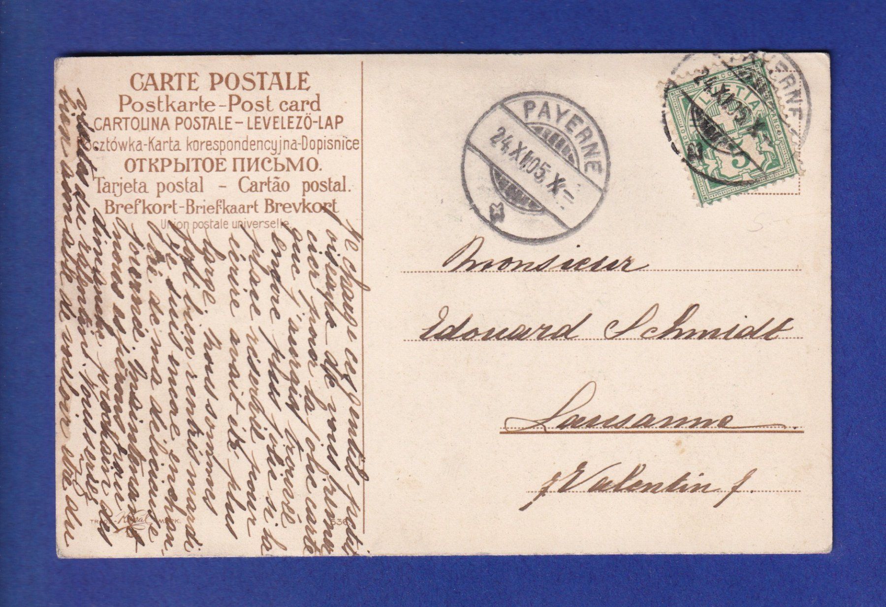 Cartoline postali: OISEAU - Moineaux et fleurs – Usato da Pully venduto da nicecards-shop 1