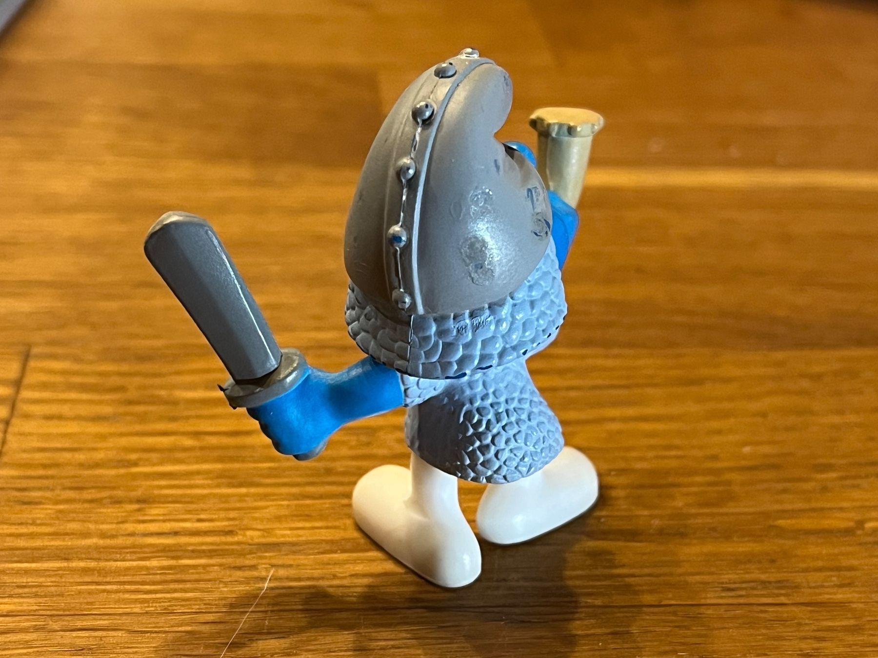 Statuette: Ritter Schlumpf mit Horn – Usato da Bauma venduto da Budgerigar 1