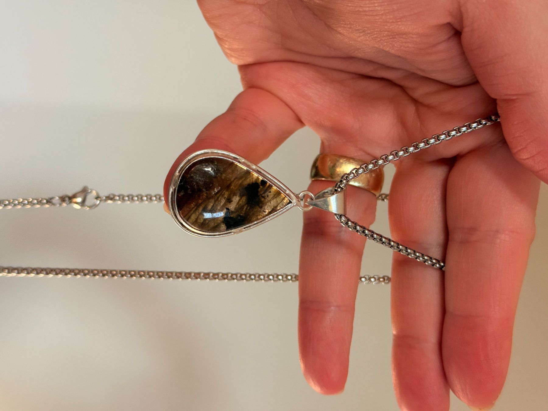 Catenine: Collier Labradorite - Élégant et unique – Nuovo e nell'imballaggio originale da Genève venduto da AGBERG 4