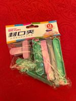 12 Bag Clips Taschen Klemmen Beutelclips