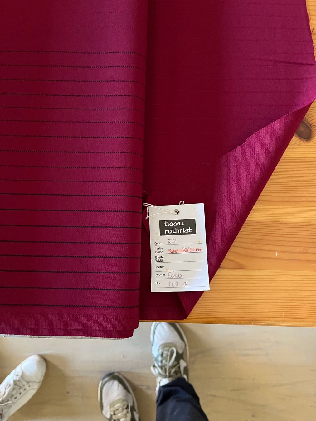 Tessuti: Stoff, Meterware, Textil, Rot, Mischgewebe, Lot – Usato da Netstal venduto da spaltflo01 8