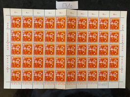 1962 Pro Juventute Bogen Nr. 196 postfrisch ungestempelt **