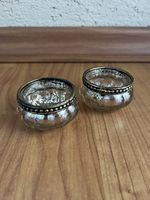 2 Vintage Teelichthalter aus Glas