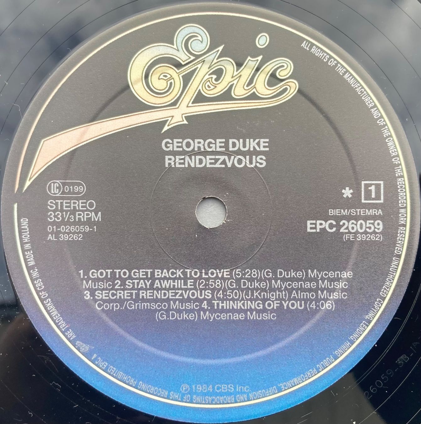 Dischi in vinile: GEORGE DUKE - RENDEZVOUS – Usato da Poliez-Pittet venduto da Newtown-Records 3