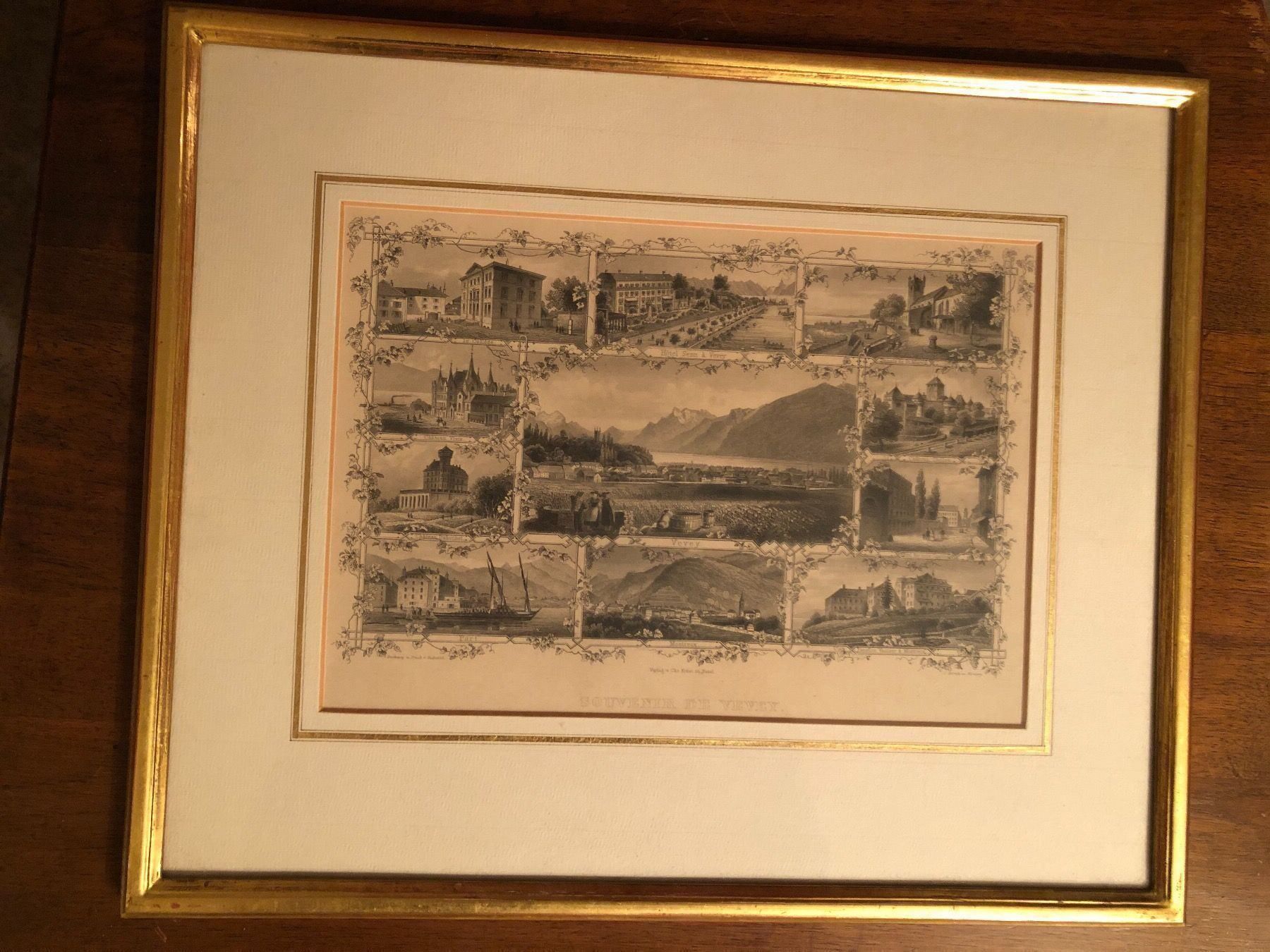 Poster & Bilder: Souvenir de Vevey.Verlag Chr.Krüsi,Basel – Gebraucht aus Wald ZH von mlnt 3