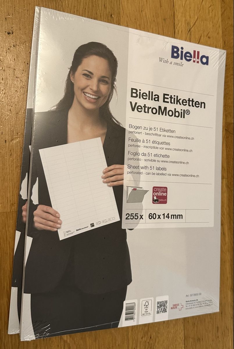 Sticker: Biella Etiketten – Nuovo e nell'imballaggio originale da Zürich venduto da Simon8032
