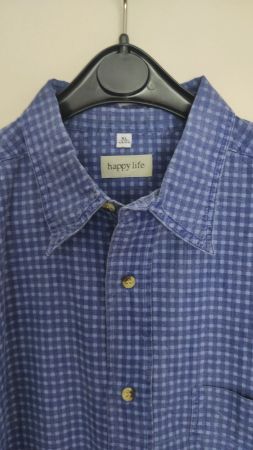 Camicia quadri blu taglia XL happy life