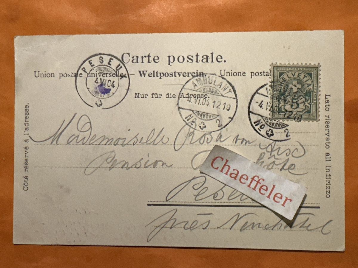 Cartoline postali: 1904 Le Lac de Biene / Bielersee – Usato da Zürich venduto da Chaeffeler 1