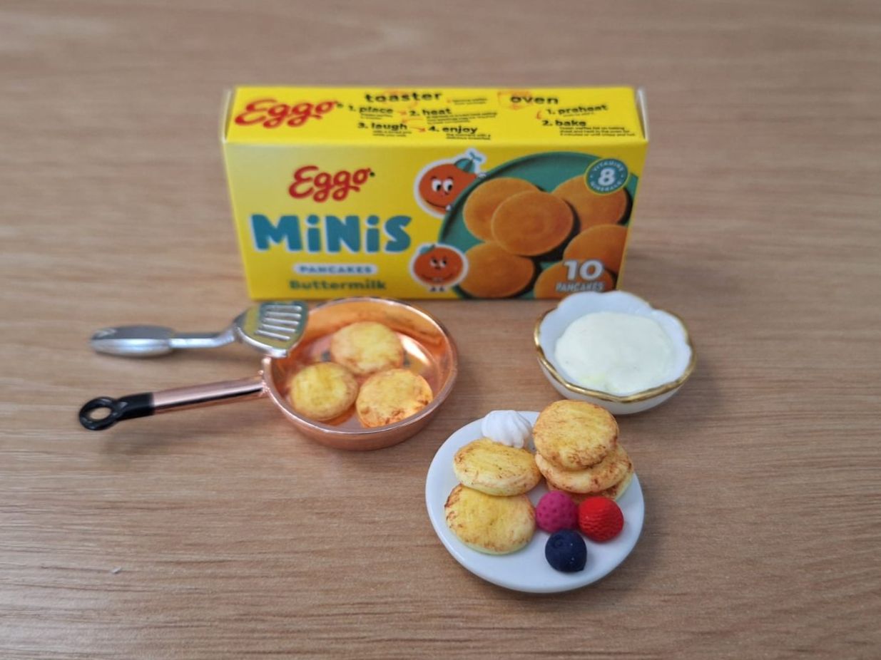 Case e mobili per bambole: Puppenhaus Pancakes Set – Nuovo (secondo la descrizione) da Zürich venduto da HandmadeTinyFood 2