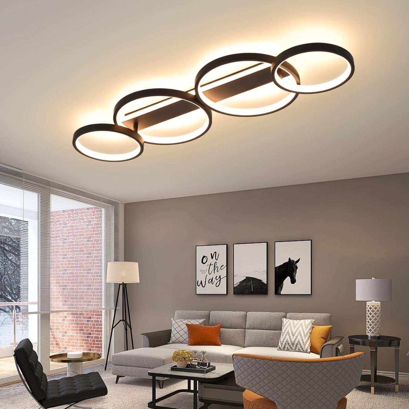 Kronleuchter & Deckenlampen: LED Deckenlampe dimmbar APP Fernbedienung 48W Schwarz – Neu und originalverpackt aus Neuhausen von apo_zn9s 2