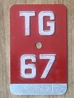 TG 67 - VELONUMMER - FAHRRADSCHILD - PLAQUE DE VELO - TG 67